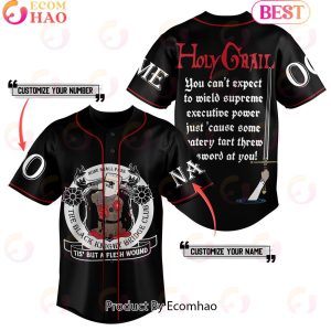 Customize Your Number Quote by Monty Python and the Holy Grail Baseball Jersey Customize Your Number Quote by Monty Python and the Holy Grail Baseball Jersey