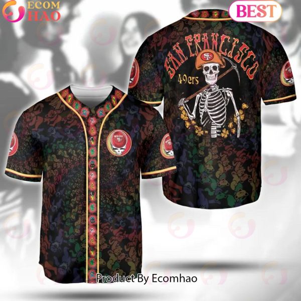 Grateful Dead x San Francisco 49ers All-over Print Unisex Baseball Jersey