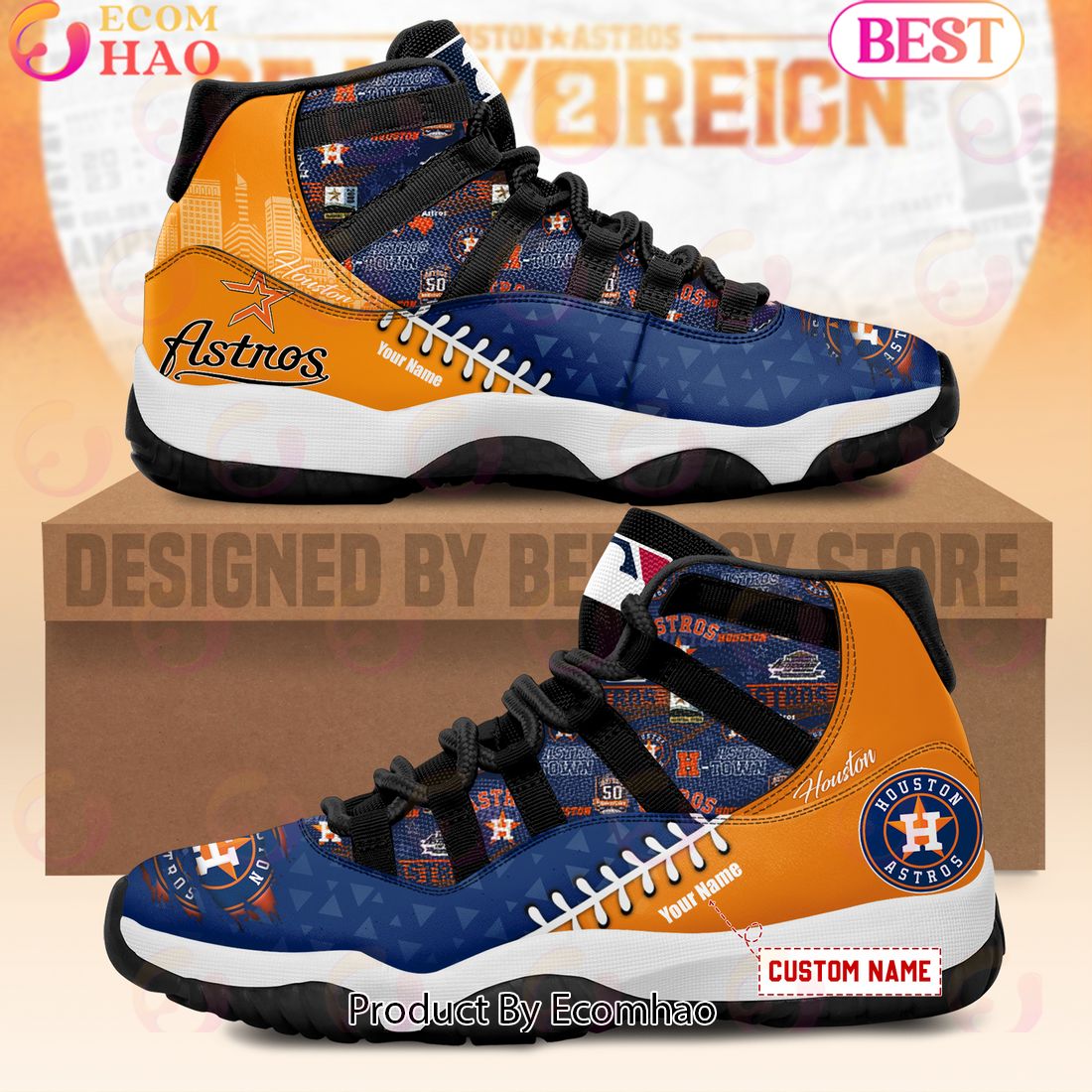 MLB Houston Astros Custom Shoes – Limited Edition Air Jordan 11