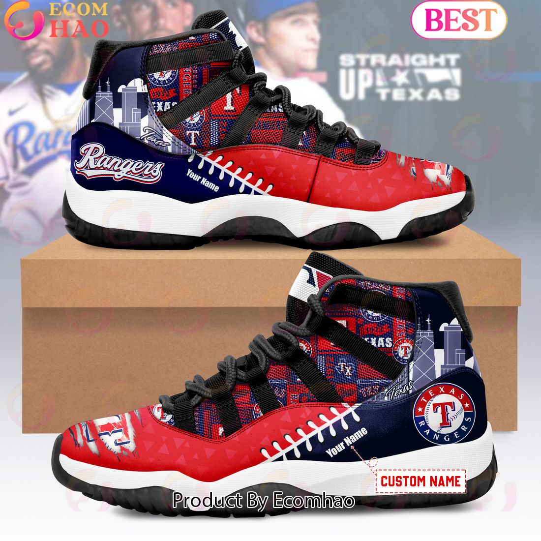 MLB Texas Rangers Custom Shoes – Limited Edition Air Jordan 11