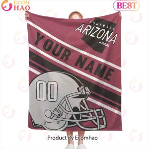 Personalized Football Arizona Custom Fans Add Name Number Blanket