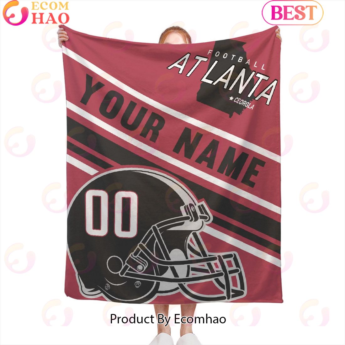 Personalized Football Arizona Custom Fans Add Name Number Blanket