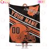 Personalized Football Cleveland City Custom Fans Add Name Number Blanket