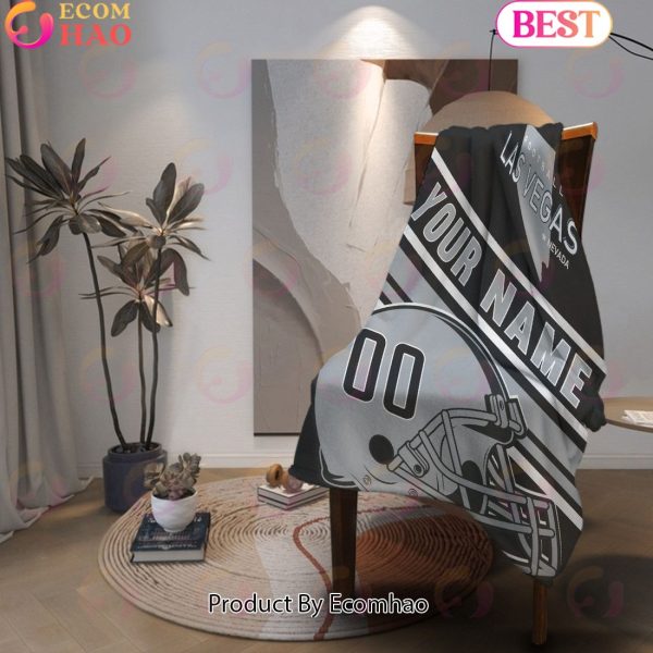 Personalized Football LAS VEGAS Custom Fans Add Name Number Blanket