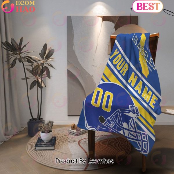Personalized Football Los Angeles Custom Fans Add Name Number Blanket