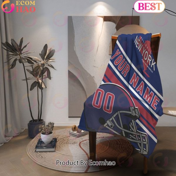 Personalized Football NEW YORK Custom Fans Add Name Number Blanket