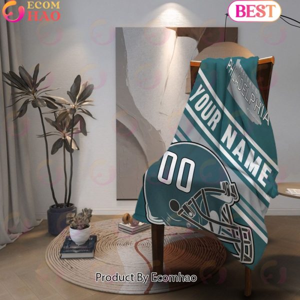 Personalized Football PHILADEL PHIA Custom Fans Add Name Number Blanket
