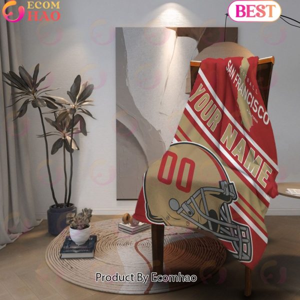 Personalized Football SAN FRANCISCO Custom Fans Add Name Number Blanket