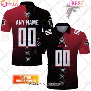 Personalized NFL Atlanta Falcons Mix Jersey Style Polo Shirt
