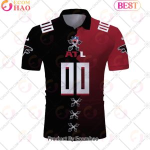 Personalized NFL Atlanta Falcons Mix Jersey Style Polo Shirt