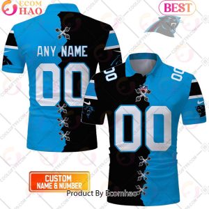 Personalized NFL Carolina Panthers Mix Jersey Style Polo Shirt