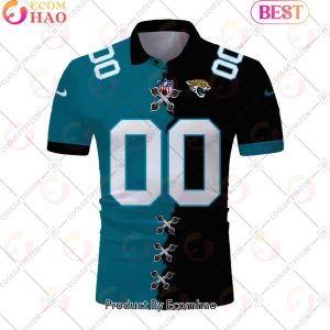 Personalized NFL Jacksonville Jaguars Mix Jersey Style Polo Shirt