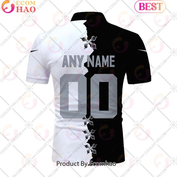 Personalized NFL Las Vegas Raiders Mix Jersey Style Polo Shirt