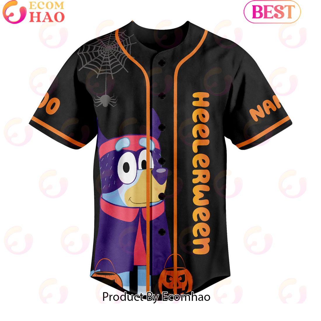 Customize Your Name And Number Heelerween Trick Or Treat Baseball Jersey