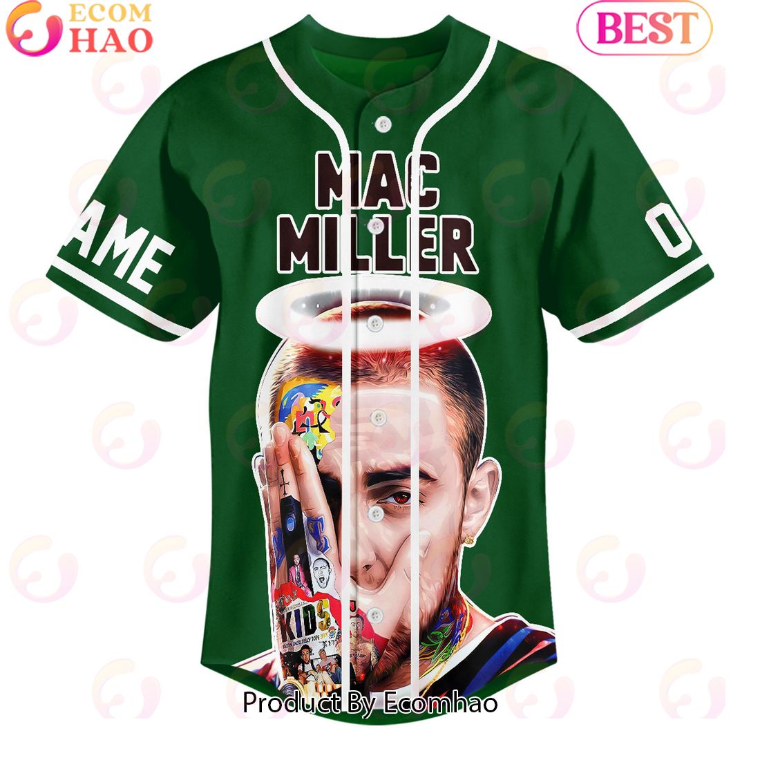 Customize Your Name And Number List Of Songs By Mac Miller Baseball Jersey