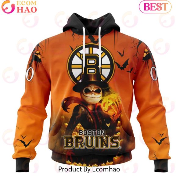 NHL Boston Bruins X Jack Skellington Special Halloween Concepts 3D