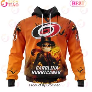 NHL Carolina Hurricanes X Jack Skellington Special Halloween Concepts 3D Hoodie