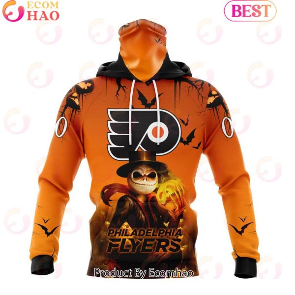 NHL Philadelphia Flyers X Jack Skellington Special Halloween Concepts 3D Hoodie
