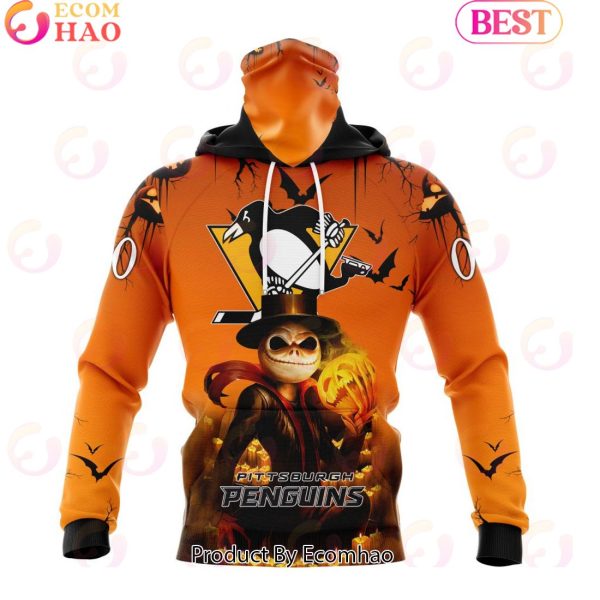 NHL Pittsburgh Penguins X Jack Skellington Special Halloween Concepts 3D Hoodie