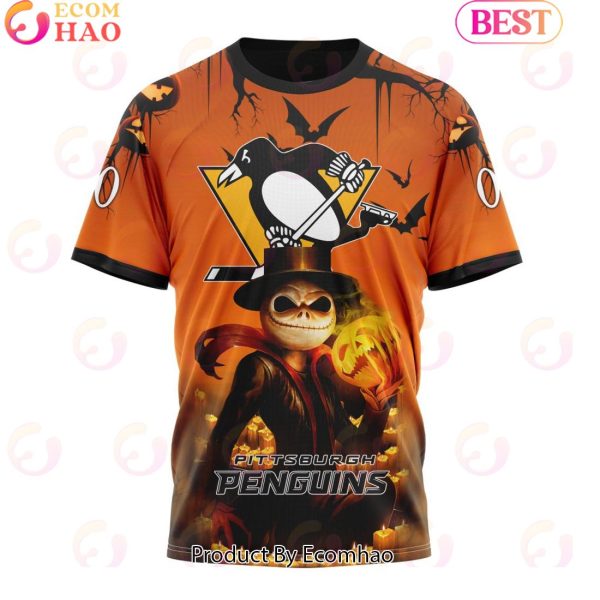 NHL Pittsburgh Penguins X Jack Skellington Special Halloween Concepts 3D Hoodie