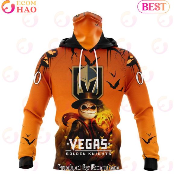 NHL Vegas Golden Knights X Jack Skellington Special Halloween Concepts 3D Hoodie