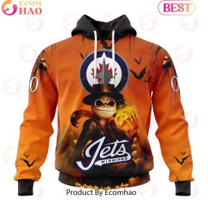 NHL Winnipeg Jets X Jack Skellington Special Halloween Concepts 3D Hoodie