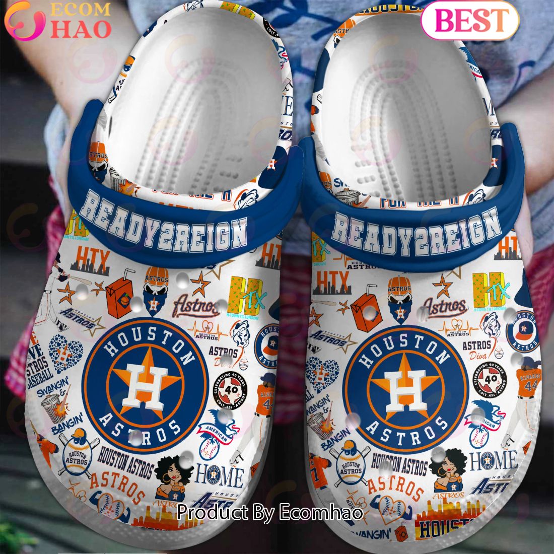 PREMIUM Ready 2 Reign Houston Astros Clogs