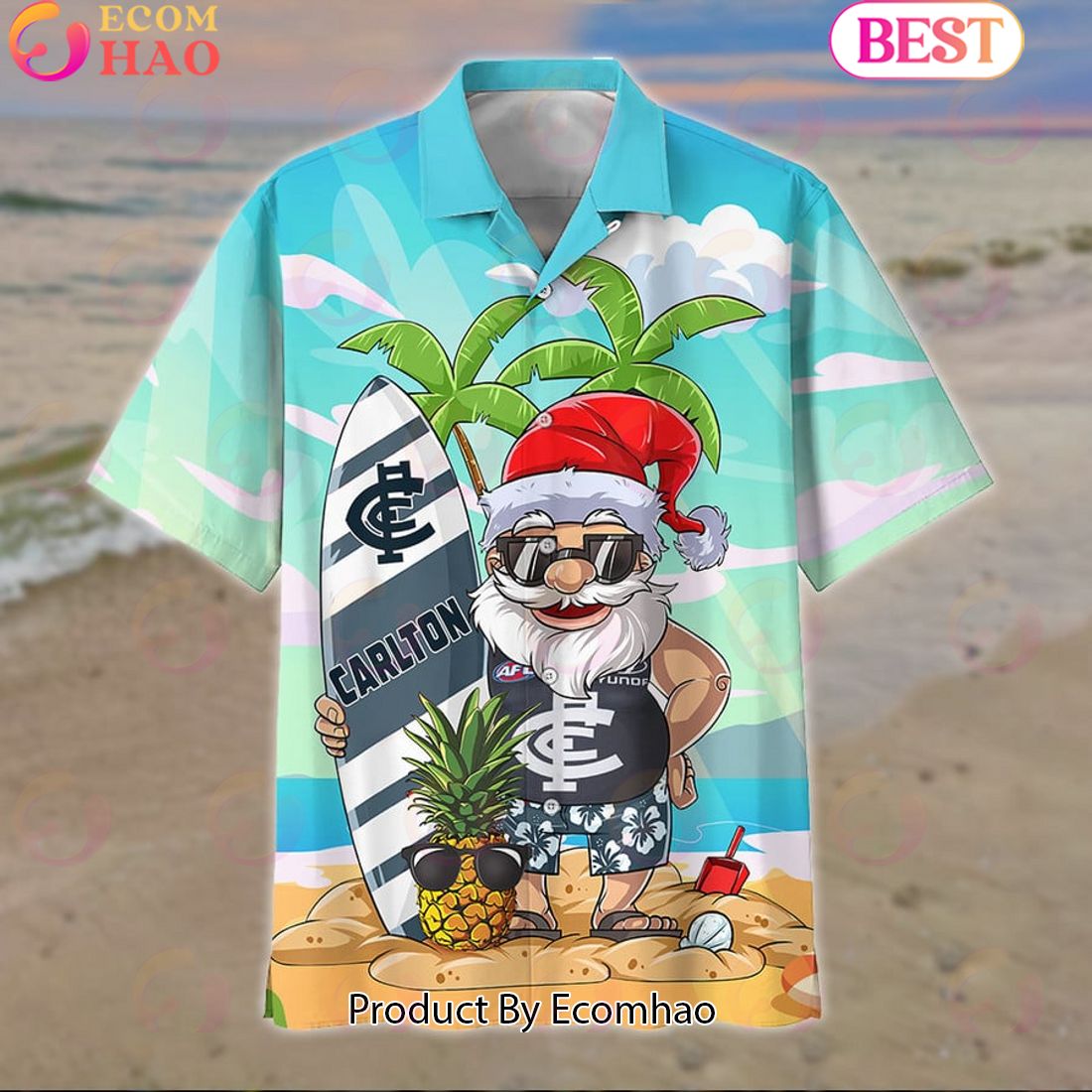 AFL Gold Coast Suns New Santa Hawaiian Set For Fans – Limited Edition