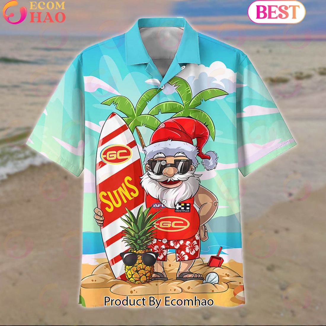 AFL Greater Western Sydney Giants New Santa Hawaiian Set For Fans – Limited Edition