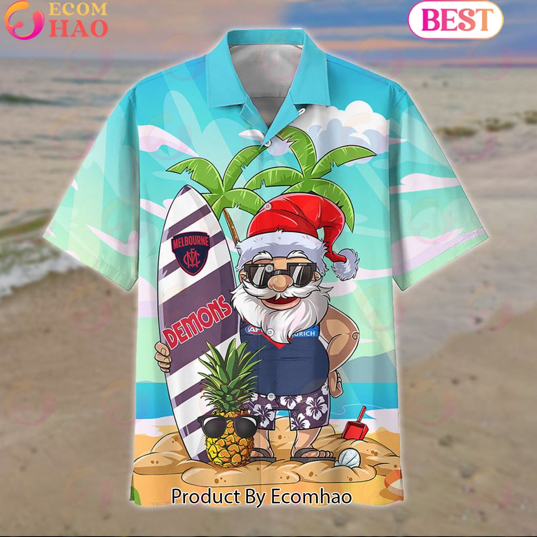 AFL Melbourne Football Club New Santa Hawaiian Set For Fans – Limited Edition