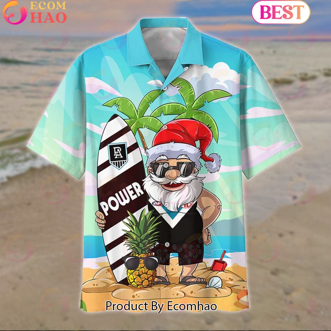 AFL Port Adelaide Football Club New Santa Hawaiian Set For Fans – Limited Edition