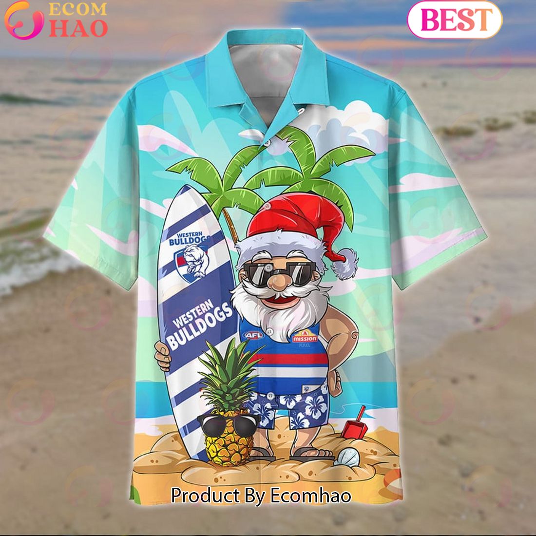 AFL Western Bulldogs New Santa Hawaiian Set For Fans – Limited Edition