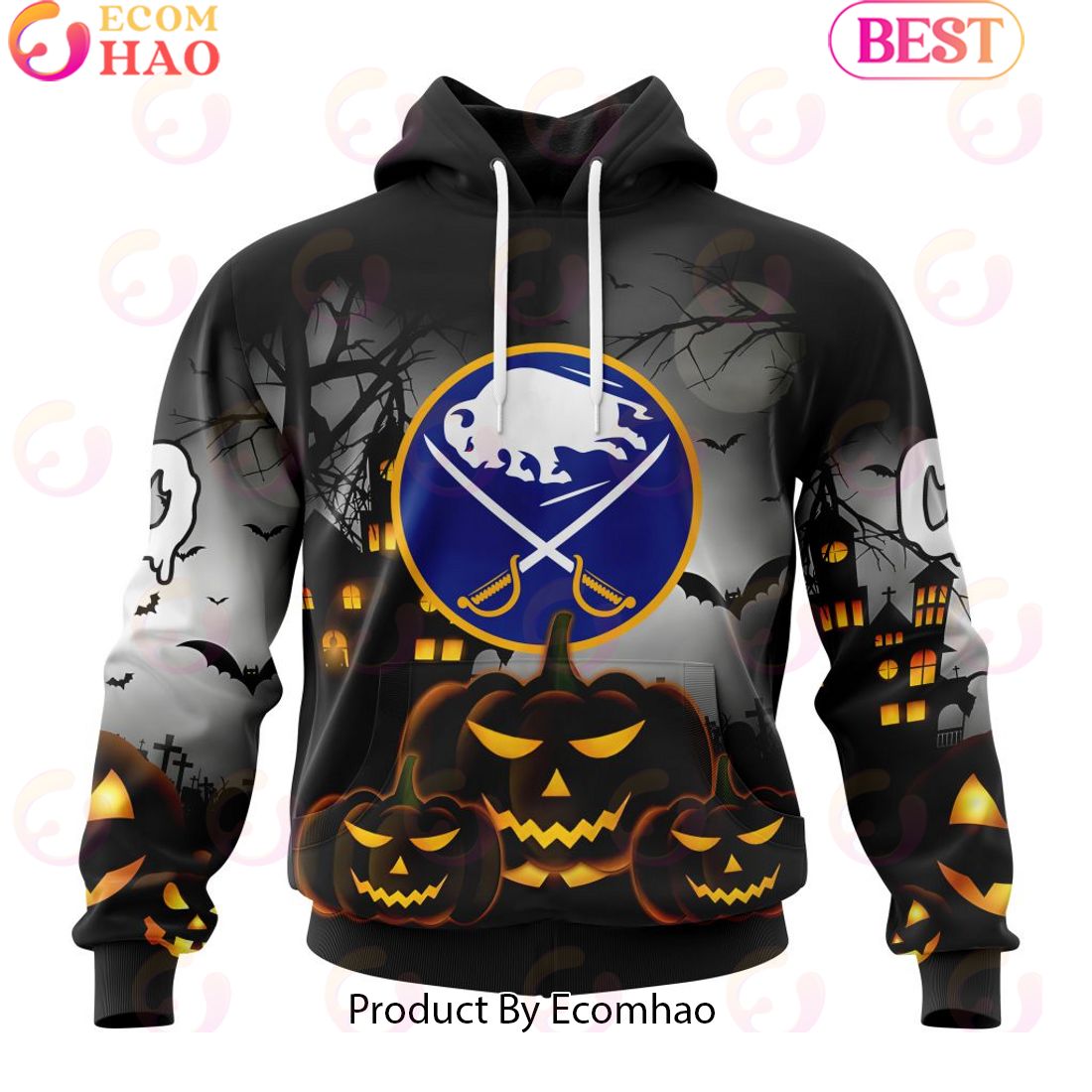 Personalized NHL Buffalo Sabres Special Design 2023 For Halloween 3D Hoodie