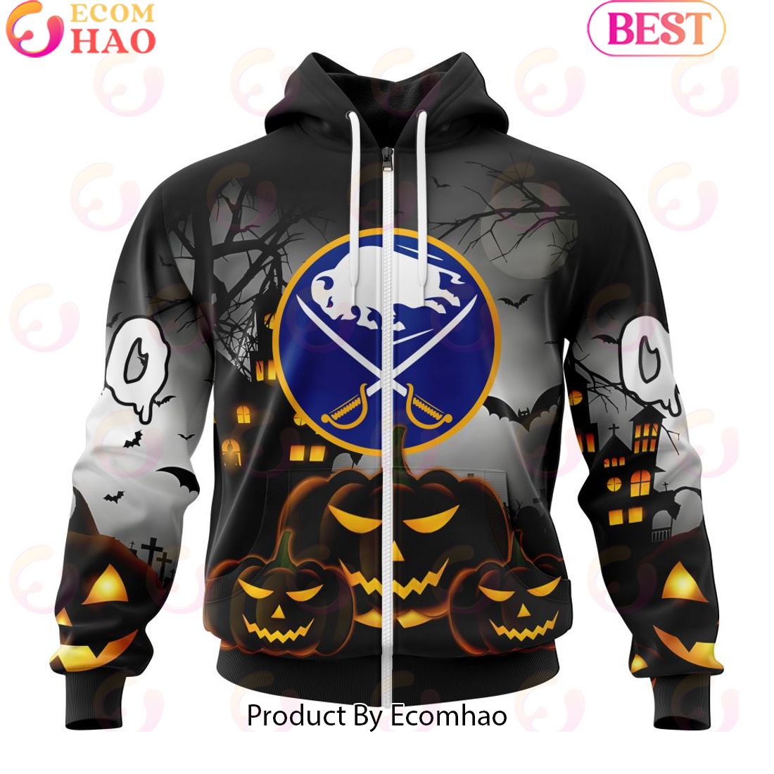 Personalized NHL Buffalo Sabres Special Design 2023 For Halloween 3D Hoodie