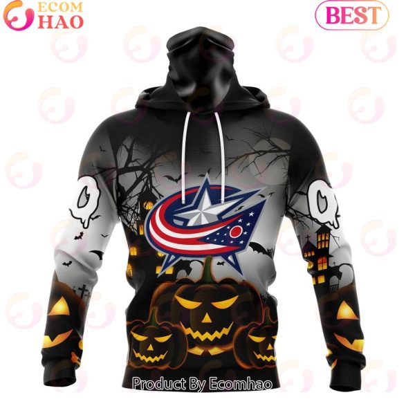 Personalized NHL Columbus Blue Jackets Special Design 2023 For Halloween 3D Hoodie