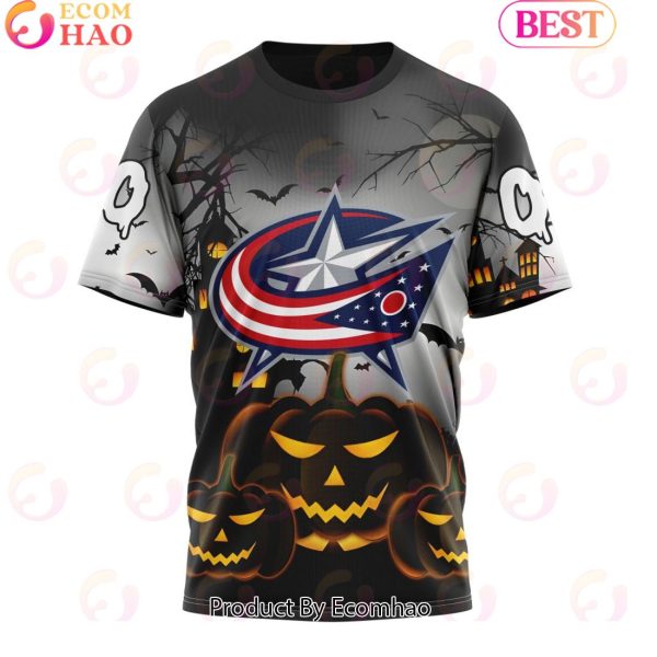 Personalized NHL Columbus Blue Jackets Special Design 2023 For Halloween 3D Hoodie