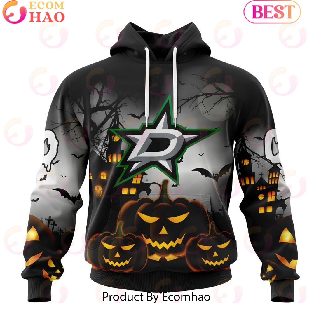 Personalized NHL Dallas Stars Special Design 2023 For Halloween 3D Hoodie