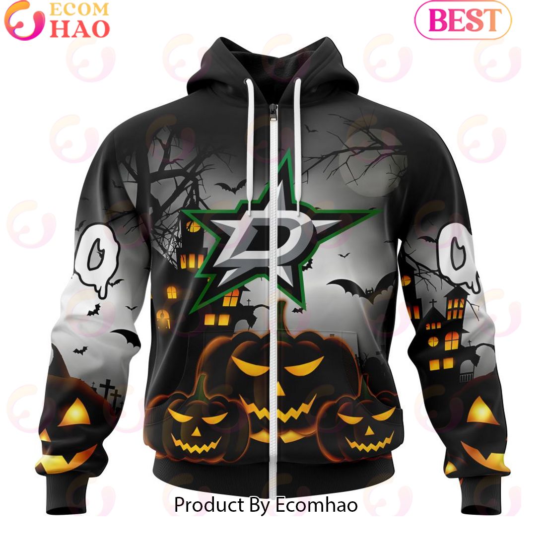 Personalized NHL Dallas Stars Special Design 2023 For Halloween 3D Hoodie