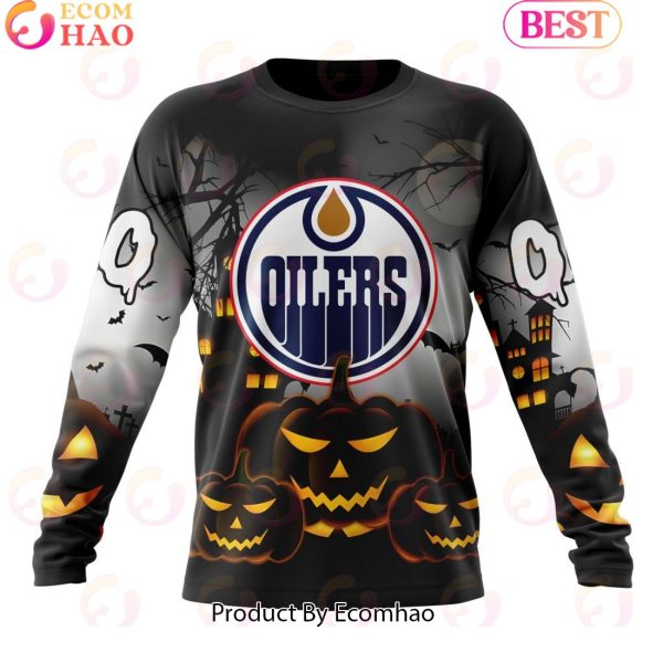 Personalized NHL Edmonton Oilers Special Design 2023 For Halloween 3D Hoodie