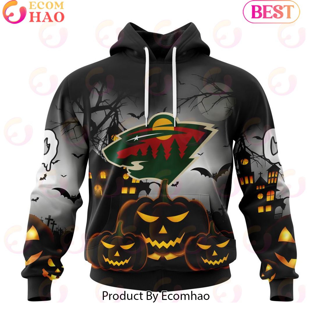 Personalized NHL Minnesota Wild Special Design 2023 For Halloween 3D Hoodie