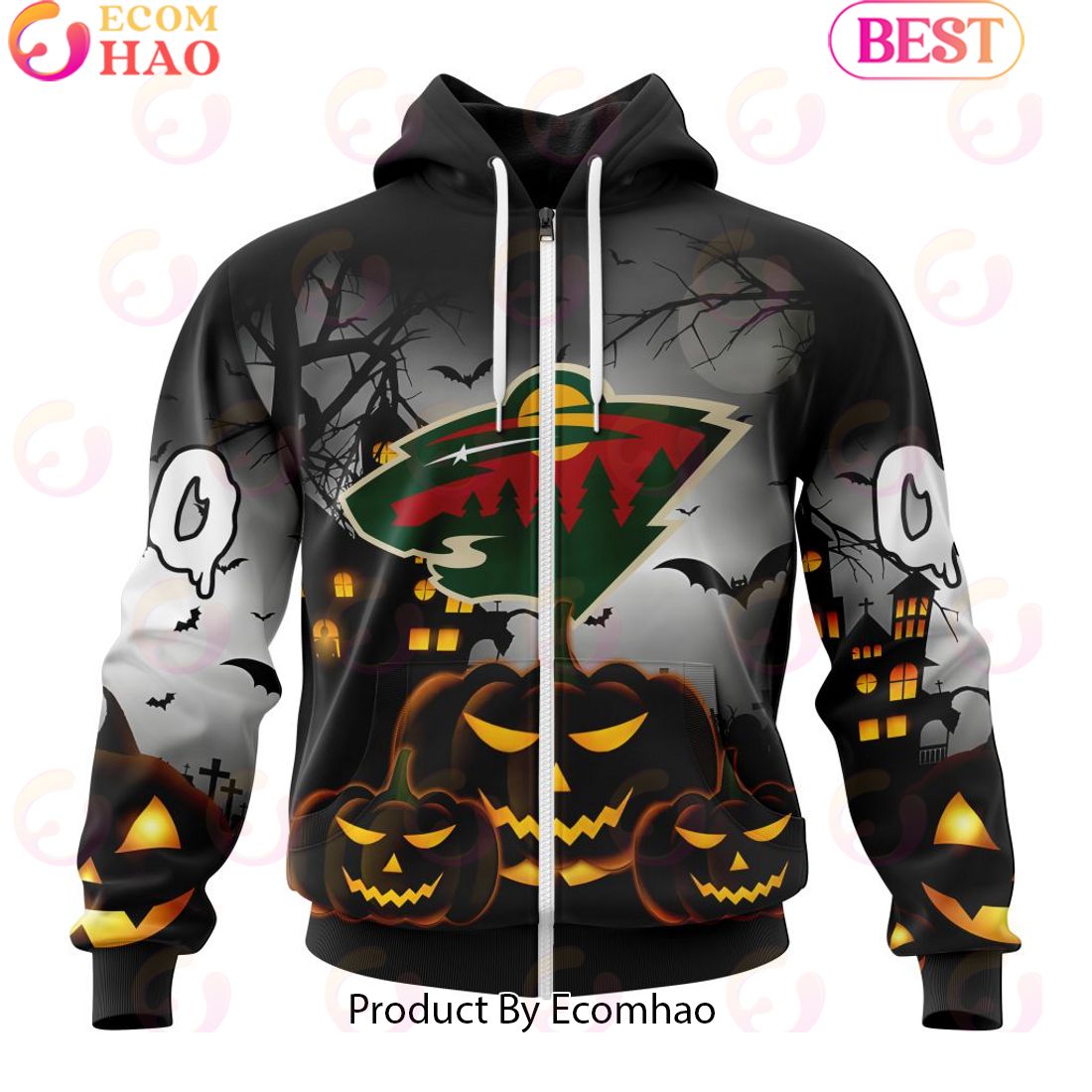 Personalized NHL Minnesota Wild Special Design 2023 For Halloween 3D Hoodie