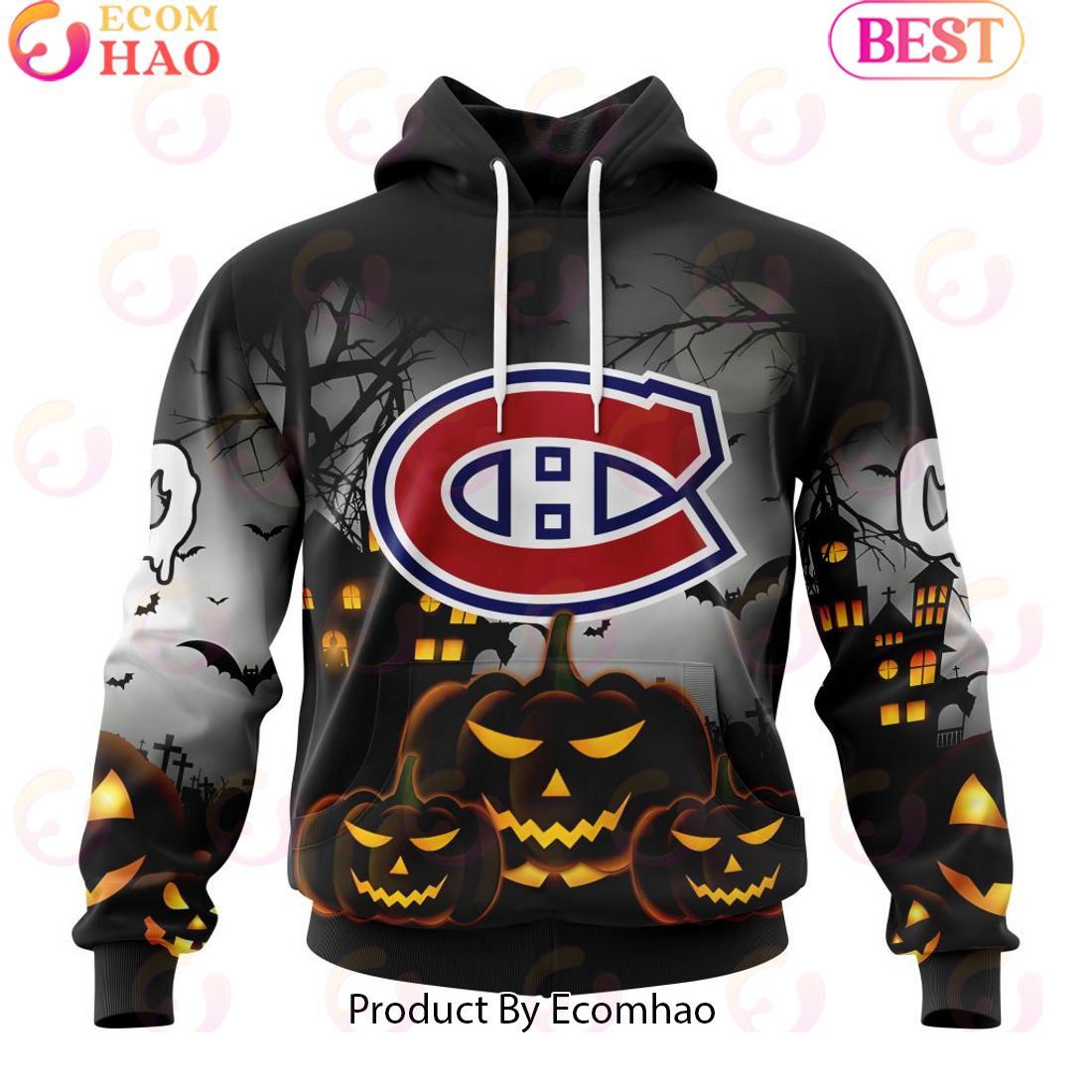 Personalized NHL Montreal Canadiens Special Design 2023 For Halloween 3D Hoodie