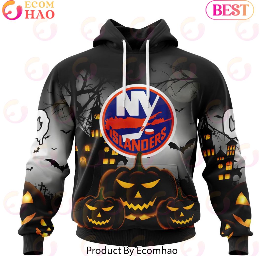 Personalized NHL New York Islanders Special Design 2023 For Halloween 3D Hoodie