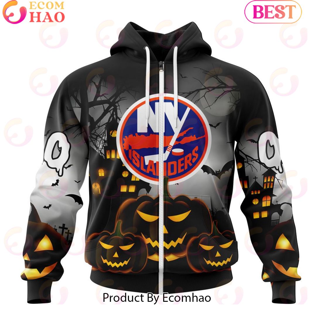 Personalized NHL New York Islanders Special Design 2023 For Halloween 3D Hoodie