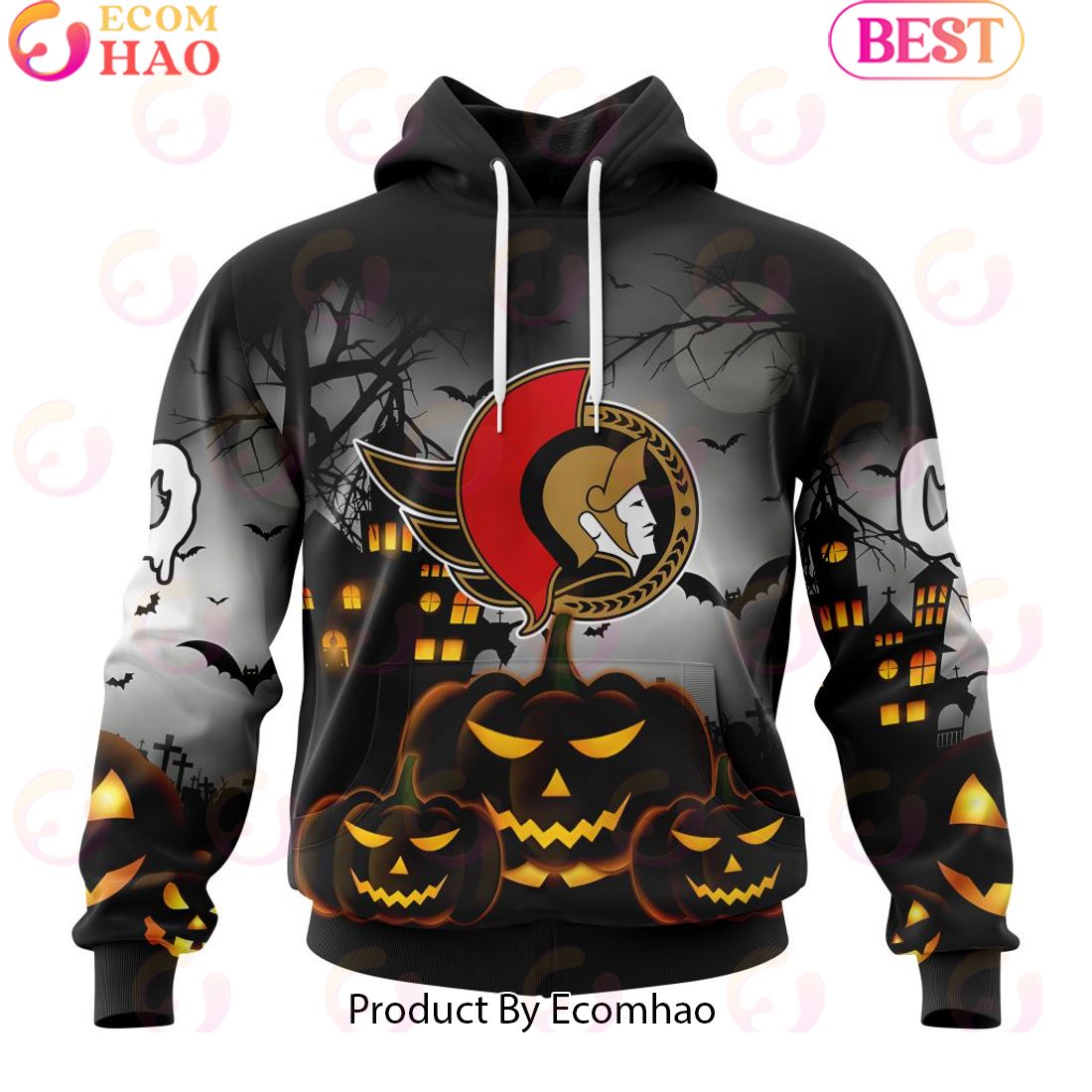 Personalized NHL Ottawa Senators Special Design 2023 For Halloween 3D Hoodie