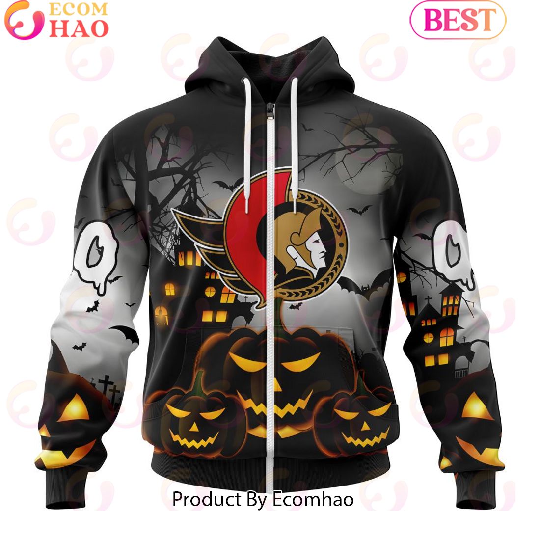 Personalized NHL Ottawa Senators Special Design 2023 For Halloween 3D Hoodie