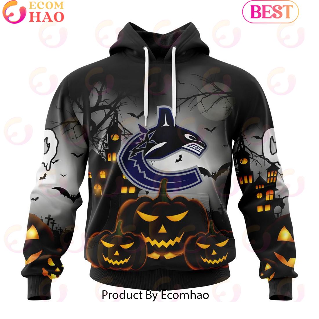 Personalized NHL Vancouver Canucks Special Design 2023 For Halloween 3D Hoodie