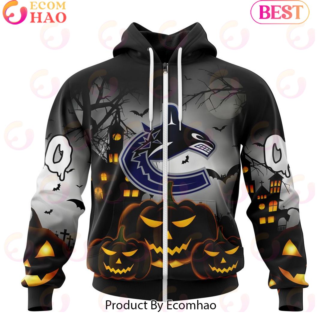 Personalized NHL Vancouver Canucks Special Design 2023 For Halloween 3D Hoodie