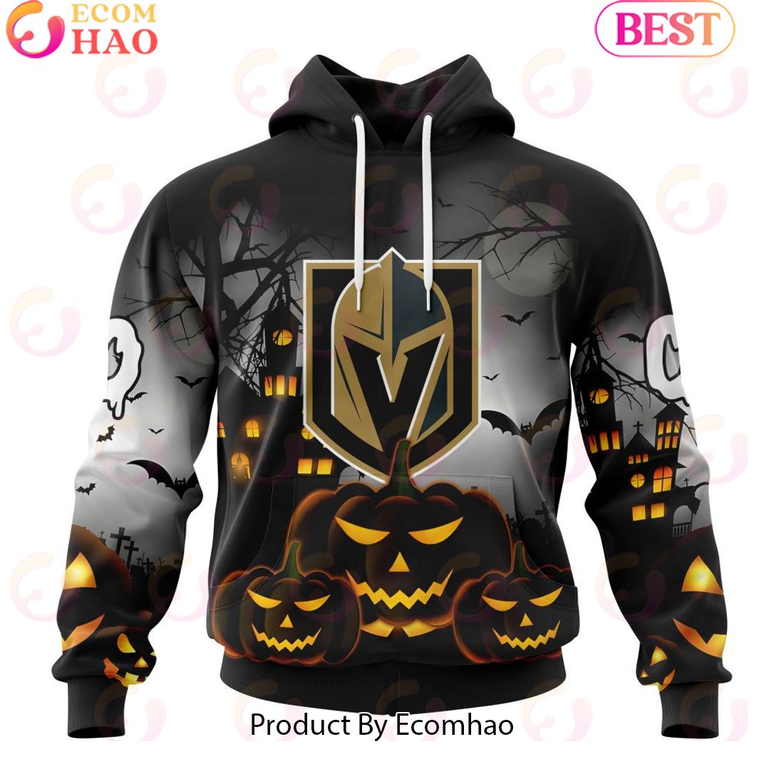 Personalized NHL Vegas Golden Knights Special Design 2023 For Halloween 3D Hoodie