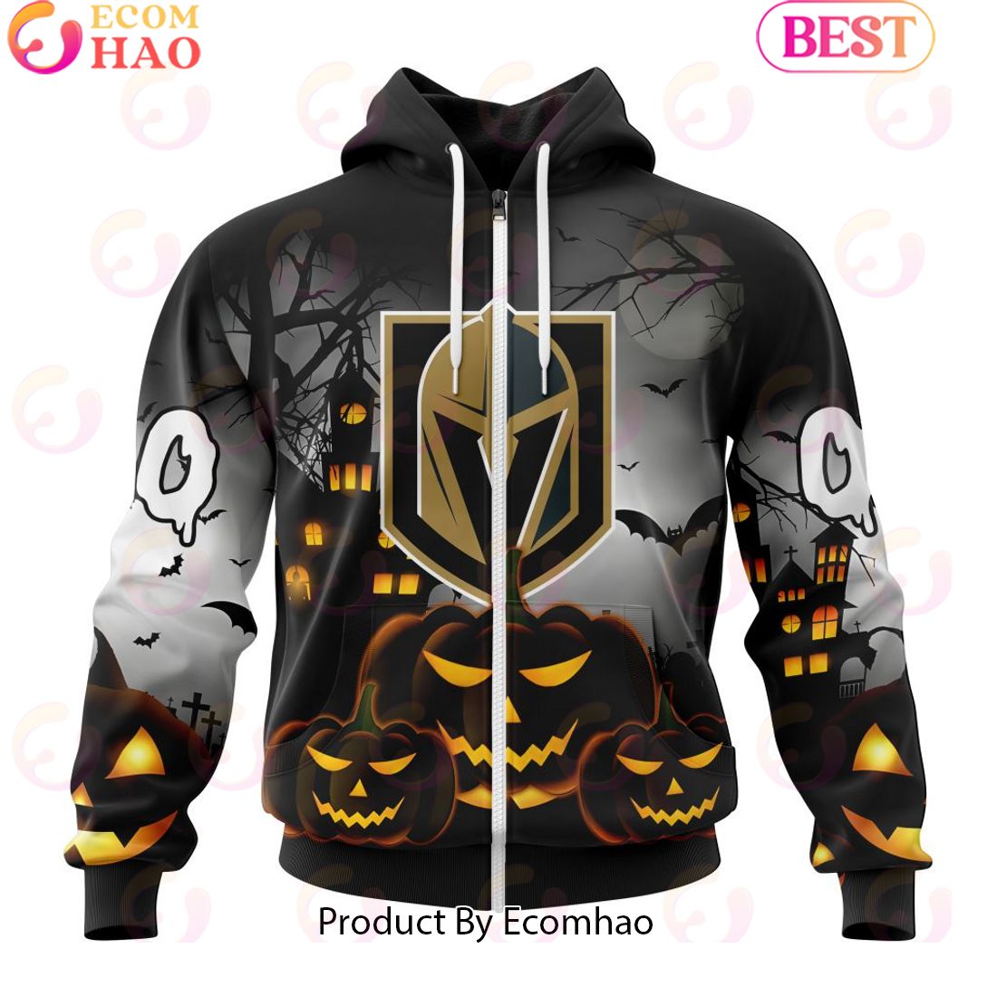 Personalized NHL Vegas Golden Knights Special Design 2023 For Halloween 3D Hoodie